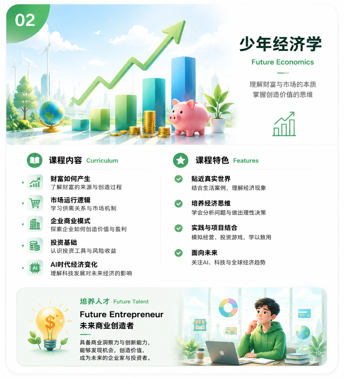 少年经济学课程卡片